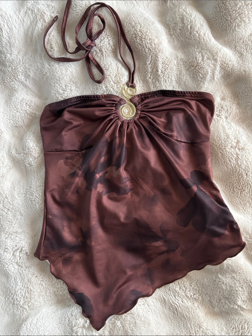 Halter Top with Gold Ring